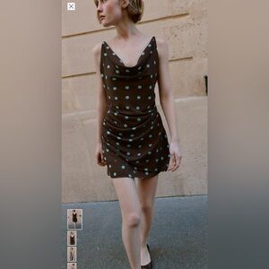 Zara polka dot mini dress